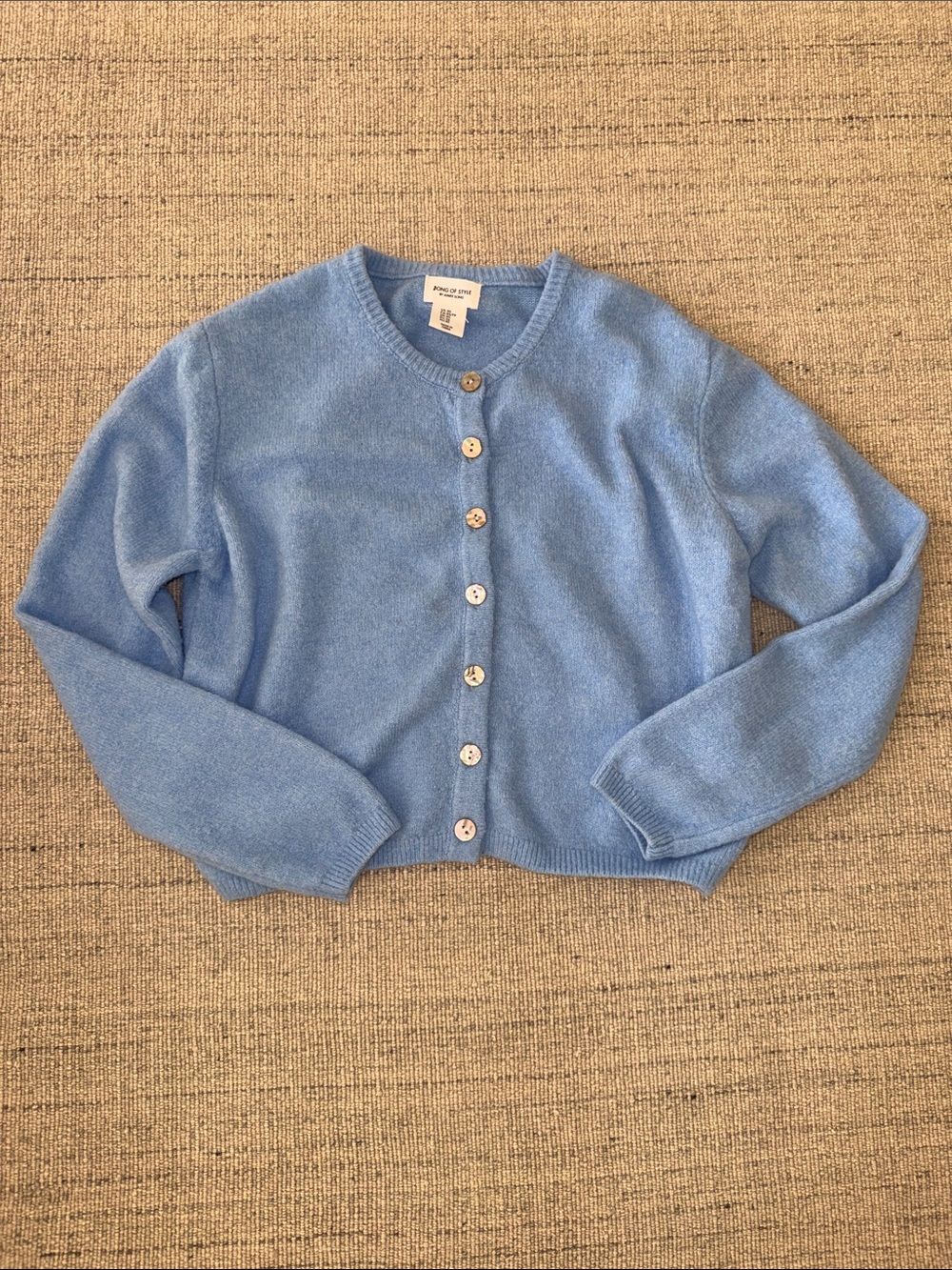 Song of Style Pale Blue Button-Front Knit Cardigan